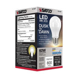 Satco 8w A19 LED Dusk to Dawn With PhotoCell 5000K Medium base 120v - 60w-equiv_1