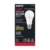 Satco 8.5w A19 LED Commercial Grade Agriculture Bulb 2700K 120v - 75w-equiv - BulbAmerica