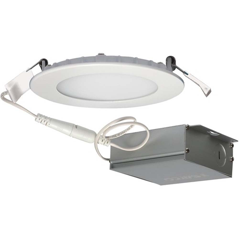 10 watt LED Direct Wire Downlight Edge-lit 4 inch 4000K 120 volt Dimmable Round Remote Driver