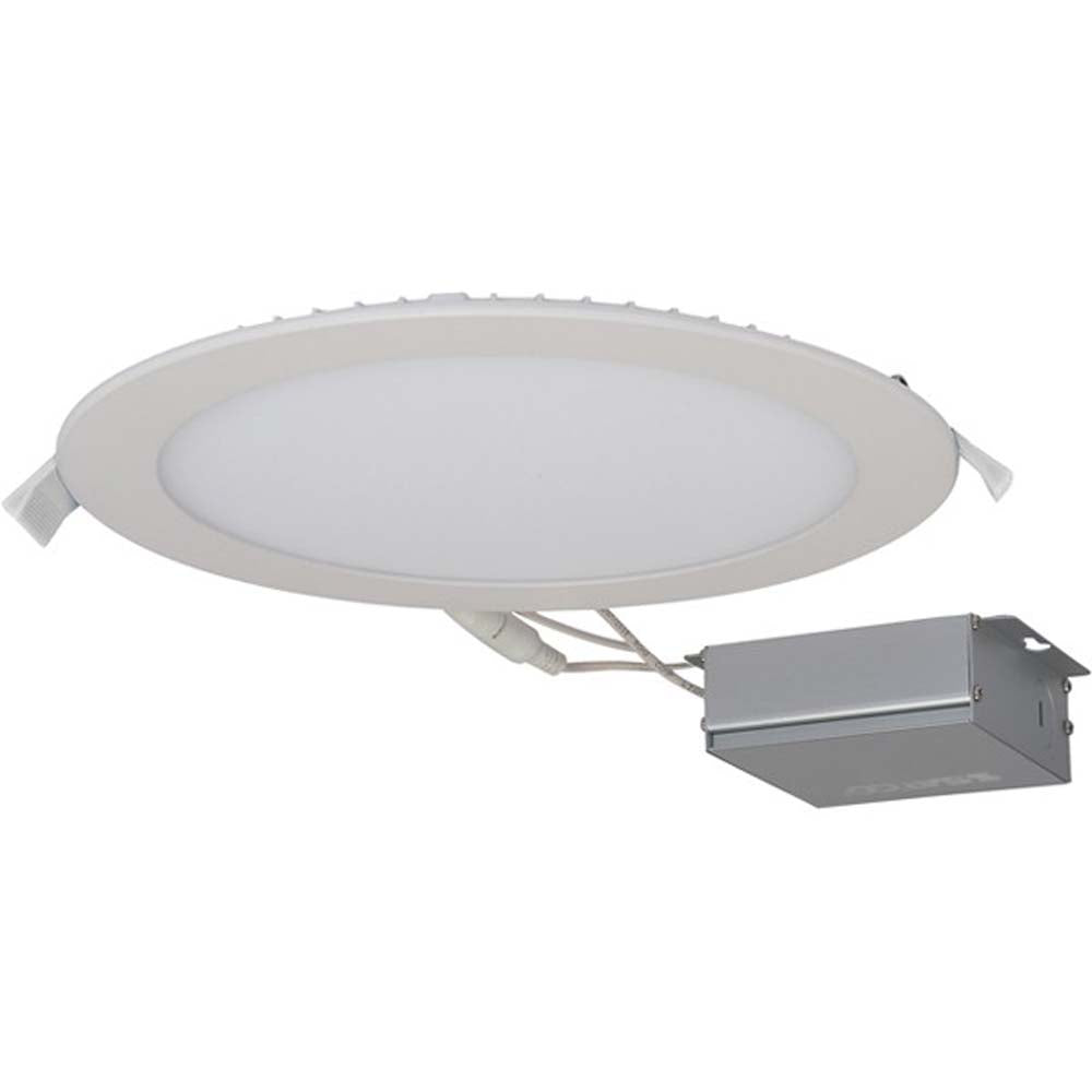 24 watt LED Direct Wire Downlight Edge-lit 8 inch 5000K 120 volt Dimmable Round Remote Driver