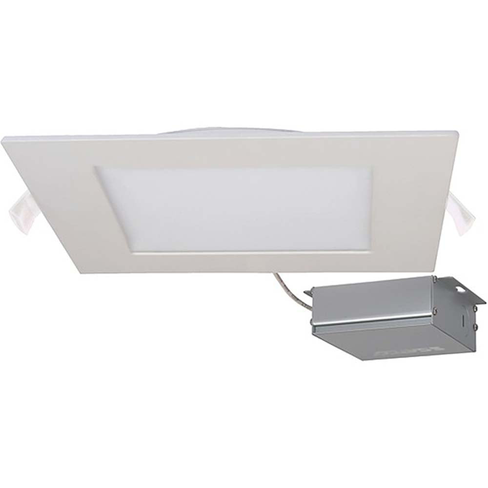 24 watt LED Direct Wire Downlight Edge-lit 8 inch 4000K 120 volt Dimmable Square Remote Driver