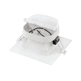 Satco 4" 7W Square LED Direct Wire Downlight  - 3000K - Soft White, White Finish - BulbAmerica