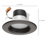 Satco 4 in 7w LED Downlight Retrofit Bronze Finish Tunable 120v Dimmable_2