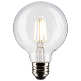 2Pk - Satco 6w G25 Globe Filament LED 3000K Medium Base Dimmable - 60w equiv - BulbAmerica