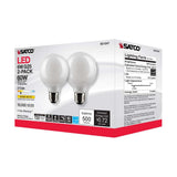 2Pk - Satco 6w G25 Globe Filament LED 2700K Medium Base Dimmable - 60w equiv_5