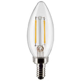 Satco 3w B11 LED 2700K Candelabra Base Dimmable - 25w equiv