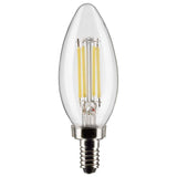 Satco 5.5w B11 LED 2700K Candelabra Base Dimmable - 60w equiv