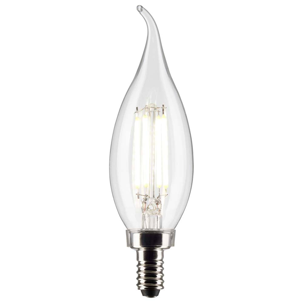 Satco 4w CA10 LED 2700K Candelabra Base Dimmable - 40w equiv
