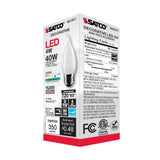 Satco 4w CA10 LED 4000K Medium Base Frosted Dimmable - 40w equiv_1