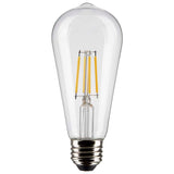 Satco 5w ST19 LED 3000K Medium Base Dimmable - 40w equiv