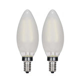 2Pk - Satco 4.5w B11 LED Frosted 350lm 2700k Warm White E26 Base Dimmable Bulb