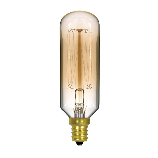 Satco S2420 40W 120V T9 E12 Candelabra Vintage Incandescent light bulb