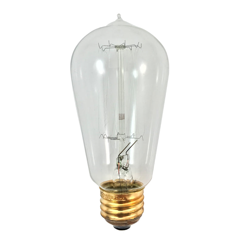 Satco 60w 120v ST19 Clear Vintage Style Incandescent Light Bulb
