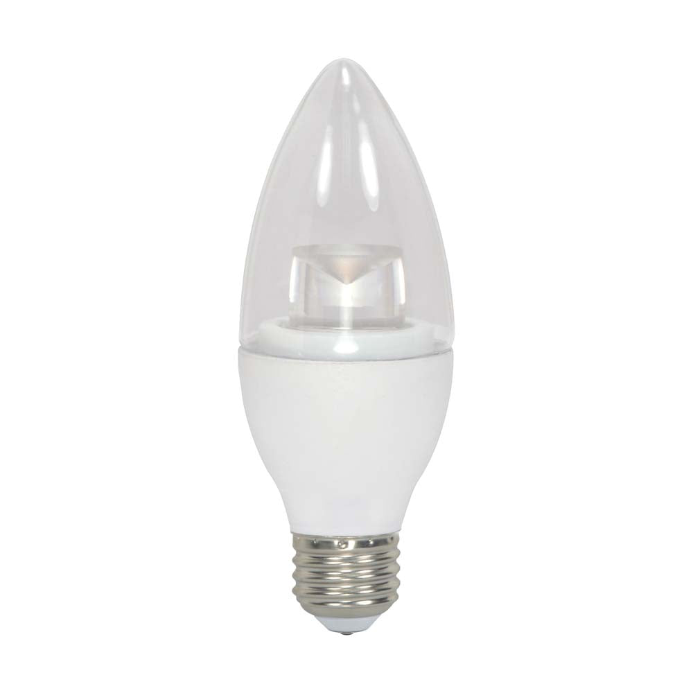 Satco 3.5w 120v B11 LED Clear 300Lm 3000k Warm White E26 Base Dimmable Bulb