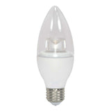 Satco 3.5w 120v B11 LED Clear 300Lm 2700k Warm White E26 Base Dimmable Bulb