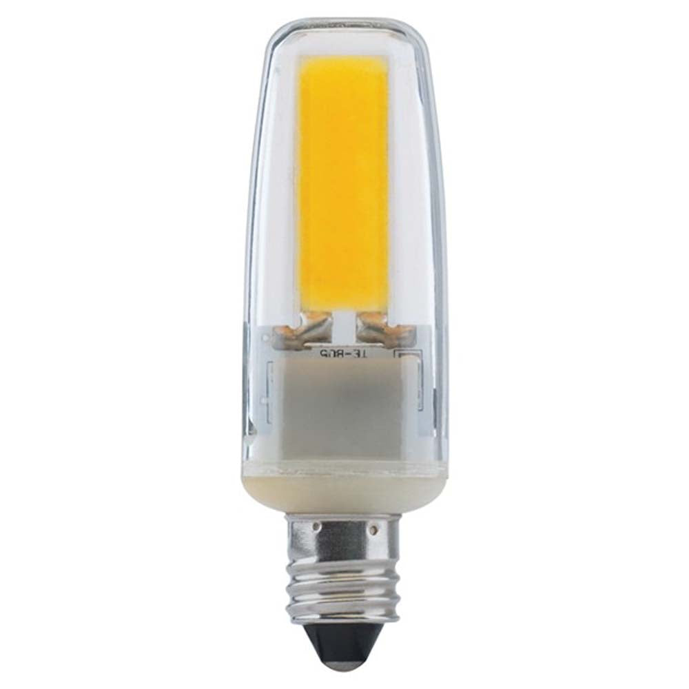Satco 4watt LED E11 Mini Candelabra base 3000K Dimmable Clear 120-130v Light Bulb