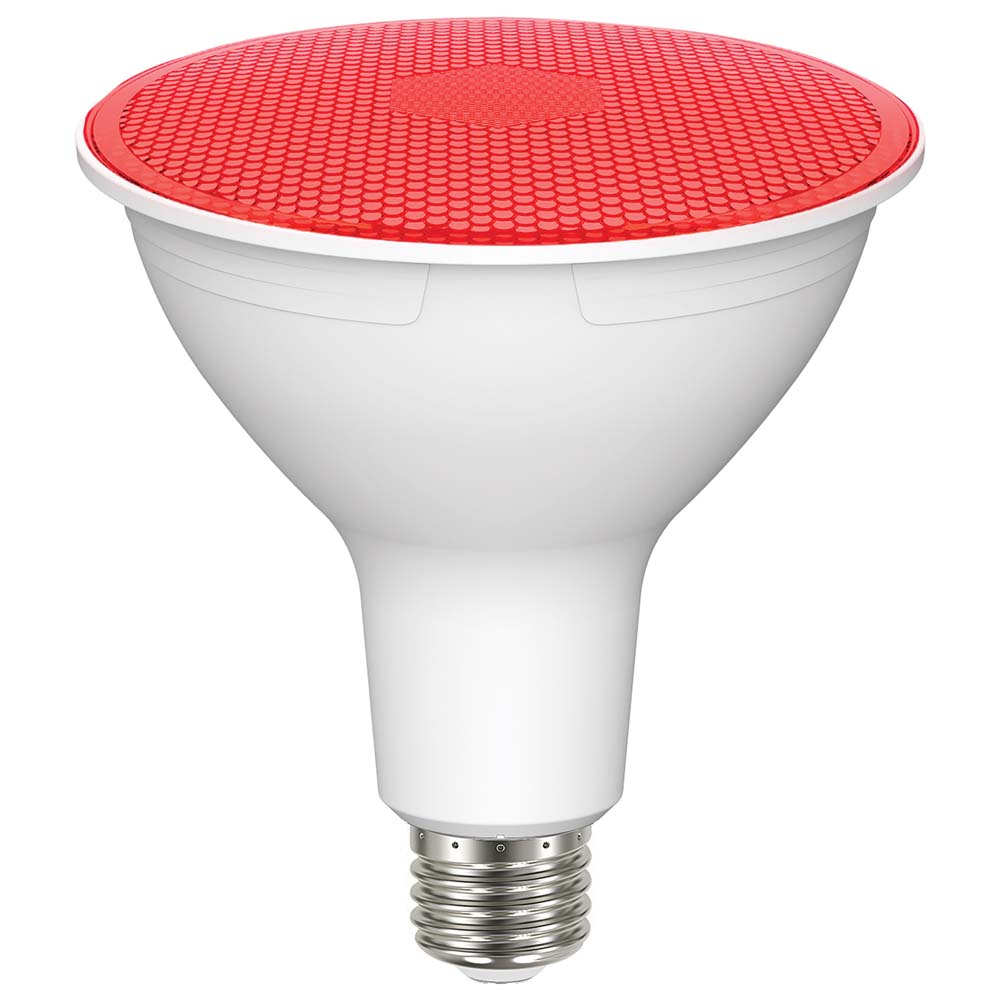 Satco 11.5w PAR38 LED Red 90 deg. 120v Bulb