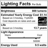 Satco 9.5w 120v A19 LED Bulb 800lm 5000K Natural Light Non-Dimmable - 60w-equiv_1