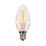 Satco 4.5w B10 Candle LED Filament E12 Candelabra Base 350lm 2700k Dimmable Bulb
