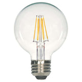 Satco 5.5w G25 LED Filament 500lm 2700k Warm White E26 Base Dimmable Bulb