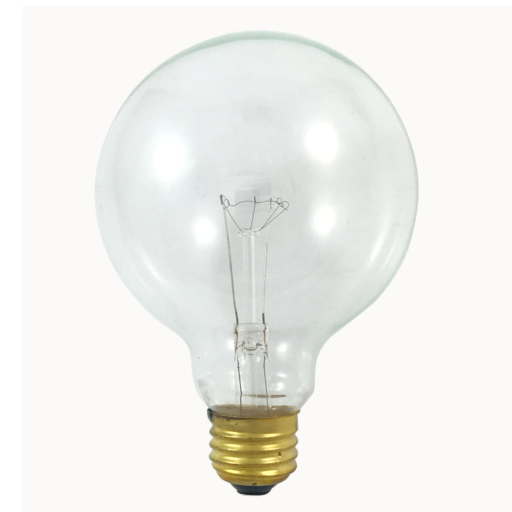 Satco S3652 40W 120V Globe G30 Clear E26 Base Incandescent light bulb
