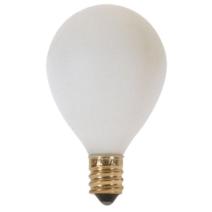 Satco S3750 15W 120V Globe G12.5 Satin White E12 Incandescent light bulb - 2 pack