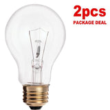 2Pk - Satco S3942 60W 130V A19 Clear E26 Medium Base Incandescent light bulb