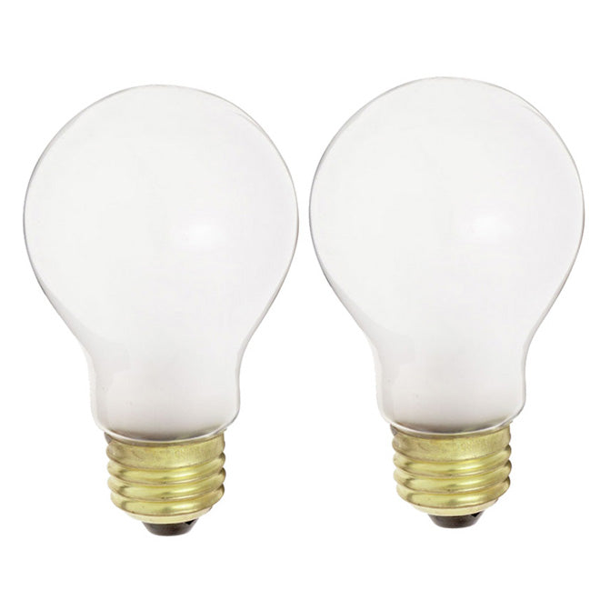 2Pk - Satco S3950 25W 130V A19 Frosted E26 Base Incandescent lamp