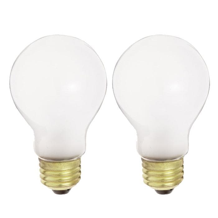 Satco S3953 75W 130V A19 Frosted E26 Incandescent light bulb - 2 pack