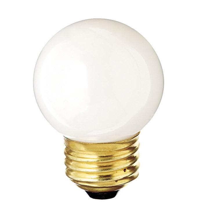 Satco S3968 40W 130V Globe G17 Gloss White E26 Base Incandescent light bulb