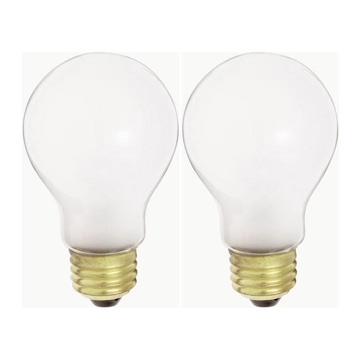 Satco S6053 75W 120V A19 Frosted E26 Base Incandescent - 2 light bulbs
