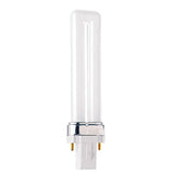 Satco S6303 7W Single Tube 2-Pin G23 Plug-In base 3500K fluorescent bulb