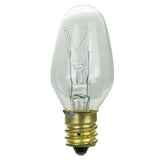 SATCO 15w 130v C7 lamp E12 Candelabra Base Clear Bulb