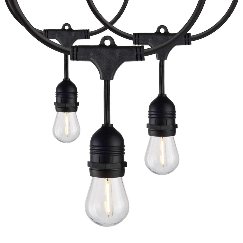 60-ft 120v Commercial LED String Light - Includes 2200K 24-S14 bulbs