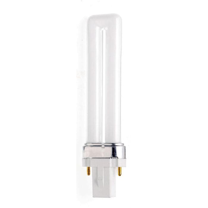 Satco S6305 7W Twin Tube 2-Pin G23 Plug-In base 5000K fluorescent bulb
