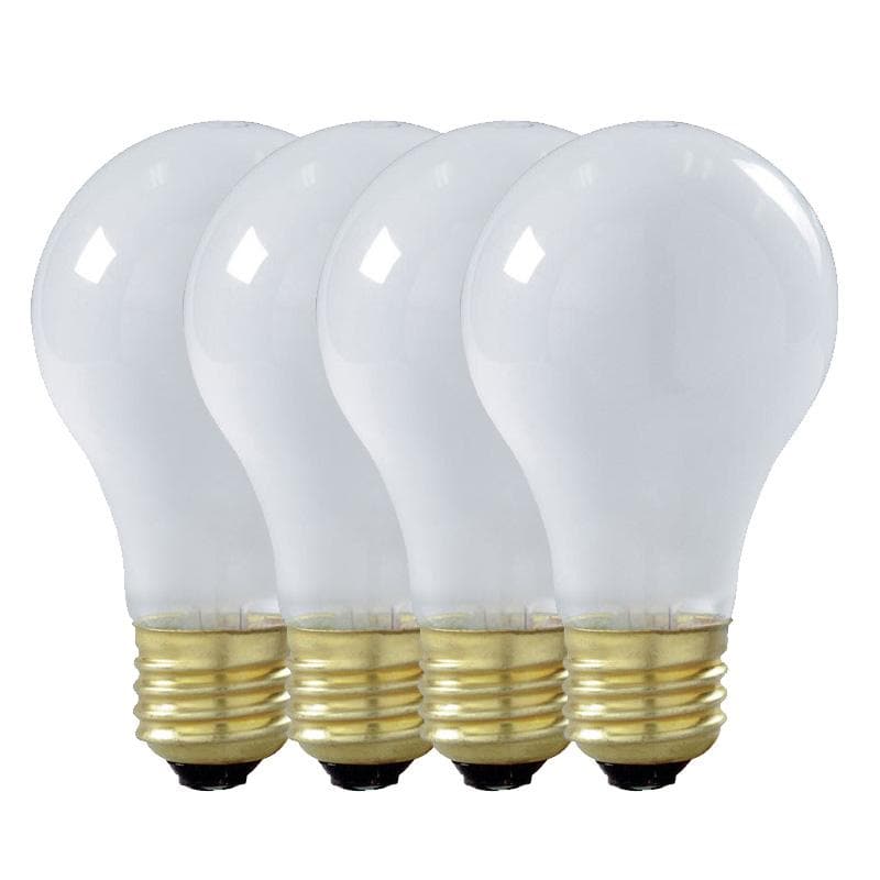 Satco S8518 100W 130V A19 Frosted E26 Incandescent bulb - 4 Light Bulbs