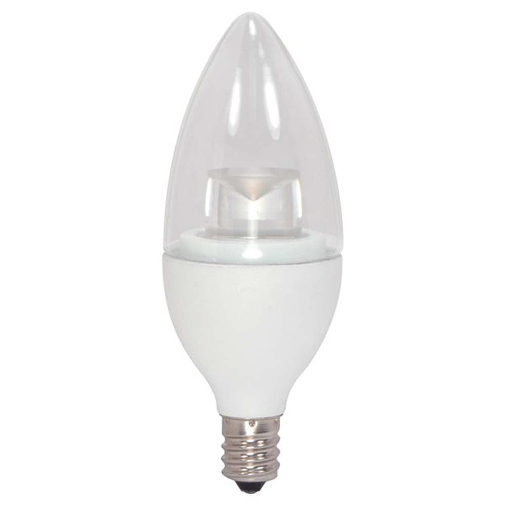 Satco 4.5w LED Candle B11 Candelabra base 300Lm 2700K Dimmable Bulb - 40w Equiv