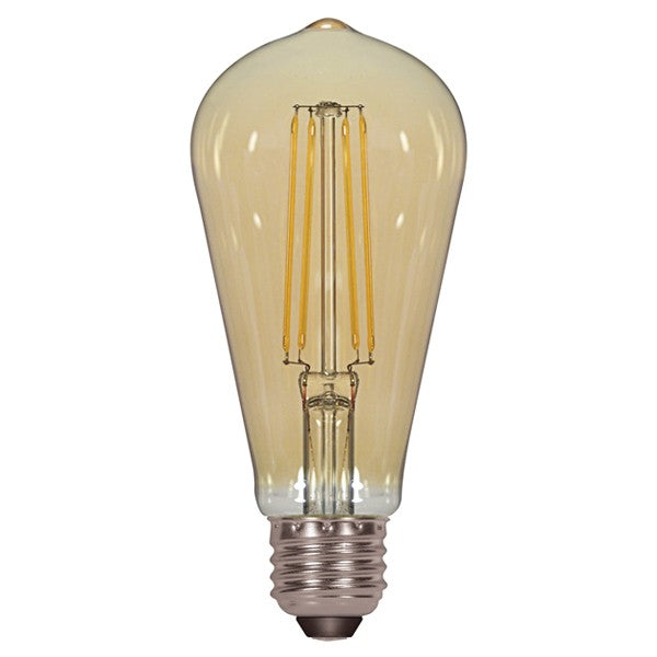 Antique Filament LED 4.5W 2000K ST19 E26 Dimmable Transparent Amber 120v Bulb