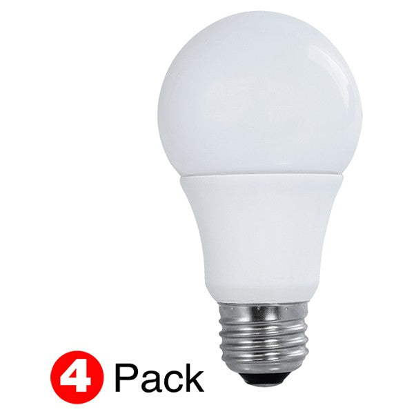 4Pk - Satco 9.5W A19 LED 3000K Soft White Non-dimmable - 60W Equiv.