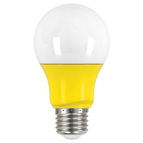 Satco S9645 2W LED Yellow A19 A-Shape E26 120V Light Bulb