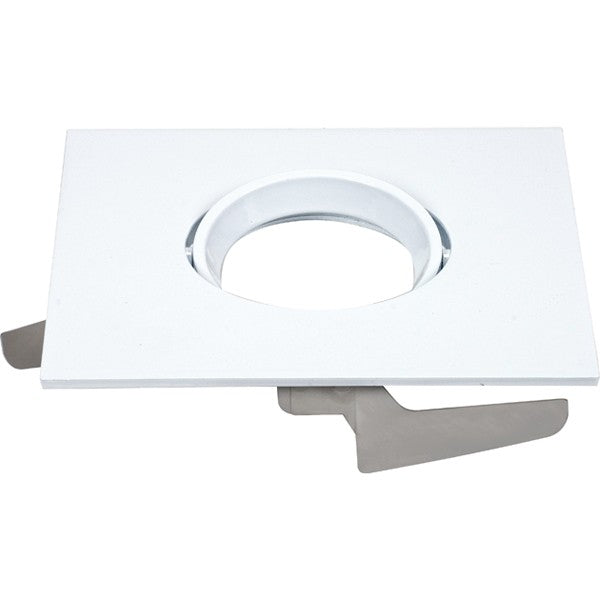 Satco 6in Square Adjustable Gimbal Trims for 5in & 6in base unit - White finish