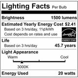 Satco 20W Commercial LED Downlight Retrofit 6 inch 3000K Warm White 120-277V - BulbAmerica