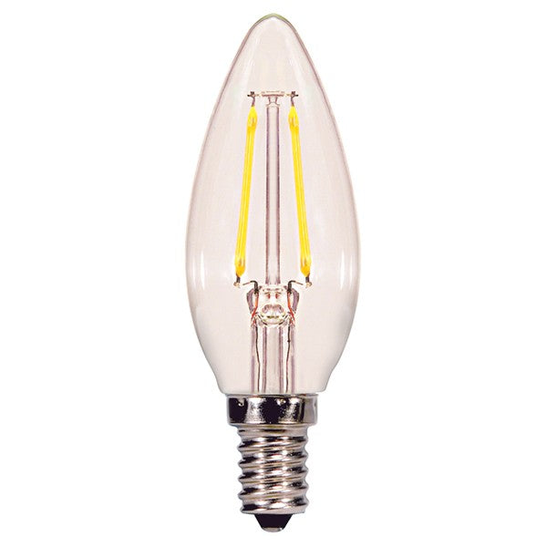 Antique Filament LED 2.5 Watt 2700K Clear C11 Candelabra Bulb - 25w equiv.