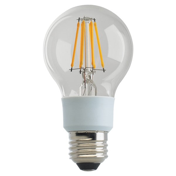 9w A19 LED 120v Clear E26 Medium base 3000K Warm White Dimmable Light Bulb