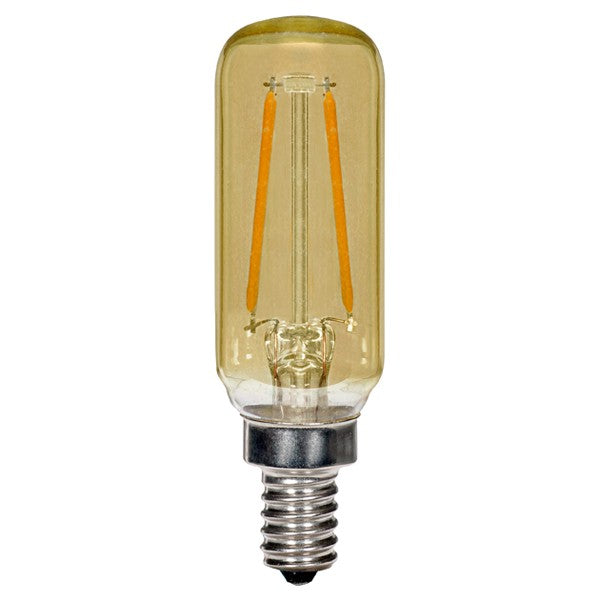 Satco 2.5w T6  E12 LED 120v 2000K 150 lumens Vintage style filament lamps