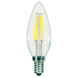 5.5w C11 LED Filament E12 Candelabra base 500Lm 2700K Warm White Dimmable Bulb