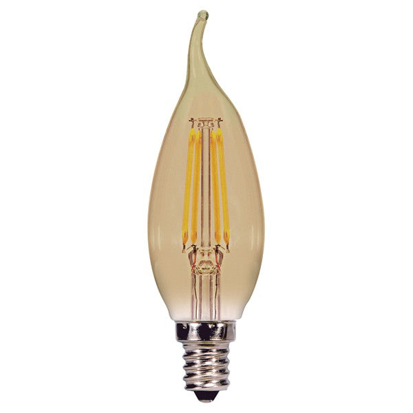 Satco 3.5w CA11 E12 LED 120v 2000K 300 lumens Vintage style filament lamps