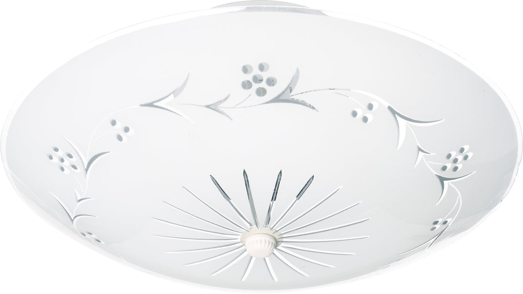 Nuvo 2-Light 12" Flush Mount Ceiling Fixture w/ Round Grape in White Finish