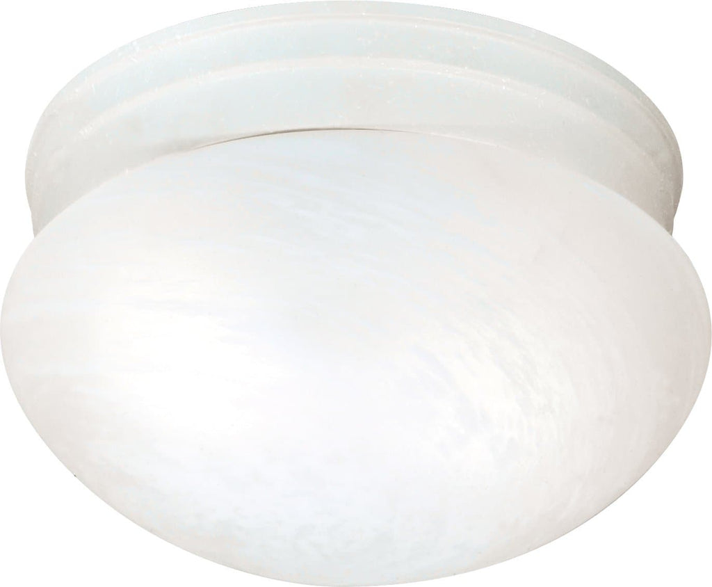 2-Light 10" Flush Mounted Close-to-Ceiling Light Fixture in Textured White