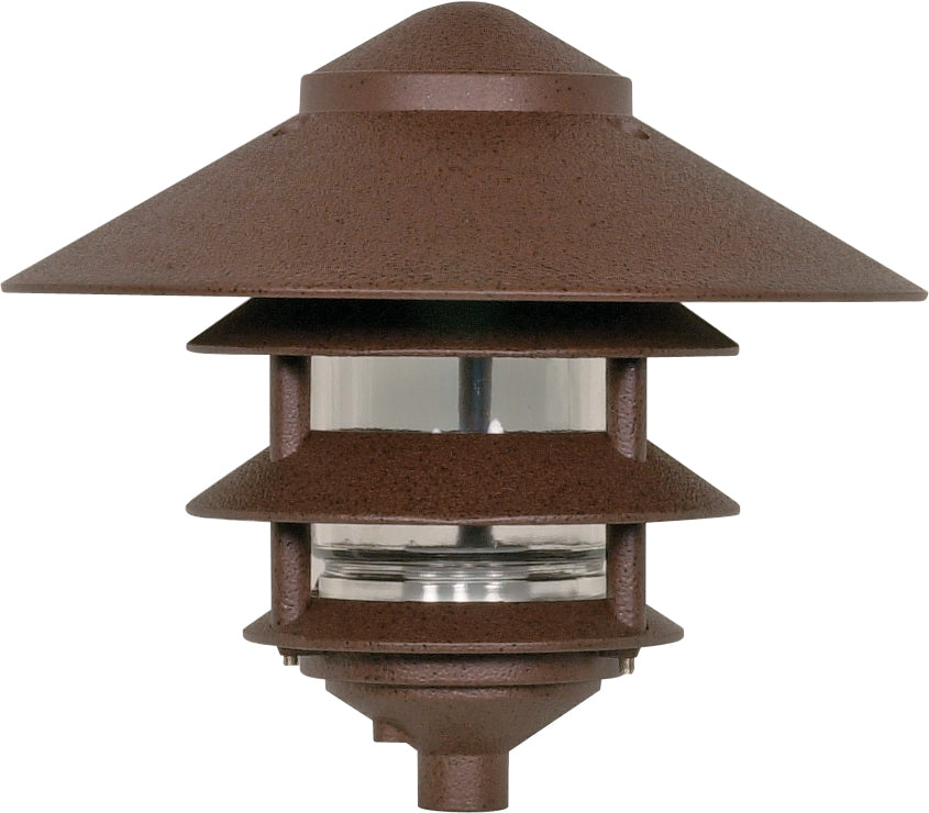 Nuvo 1-Light 100w Large Hood Pagoda Garden Fixture 3 Louver in Old Bronze Finish